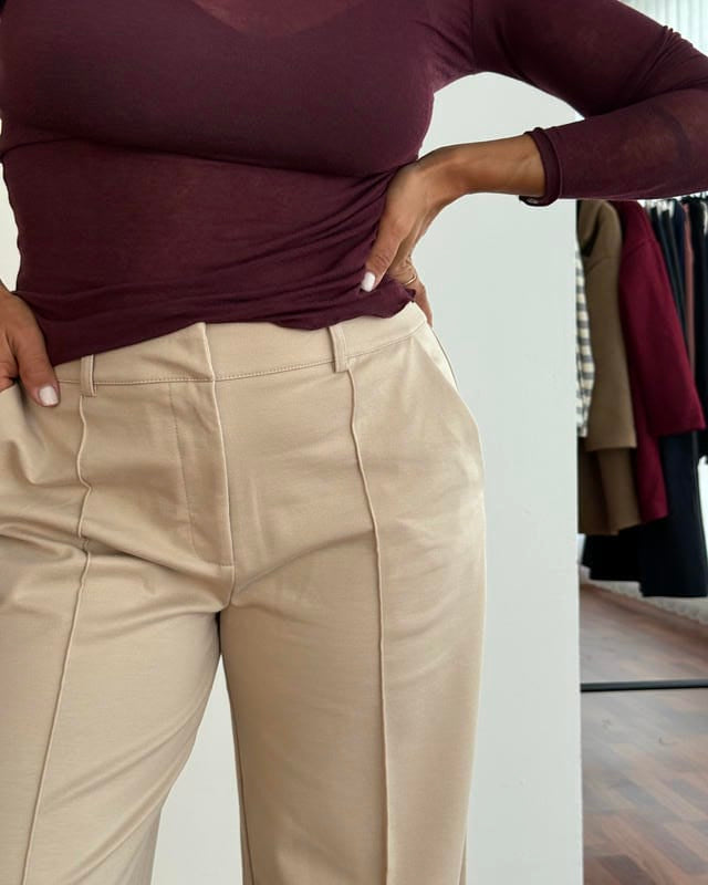 Pantaloni sartoriali in punto milano