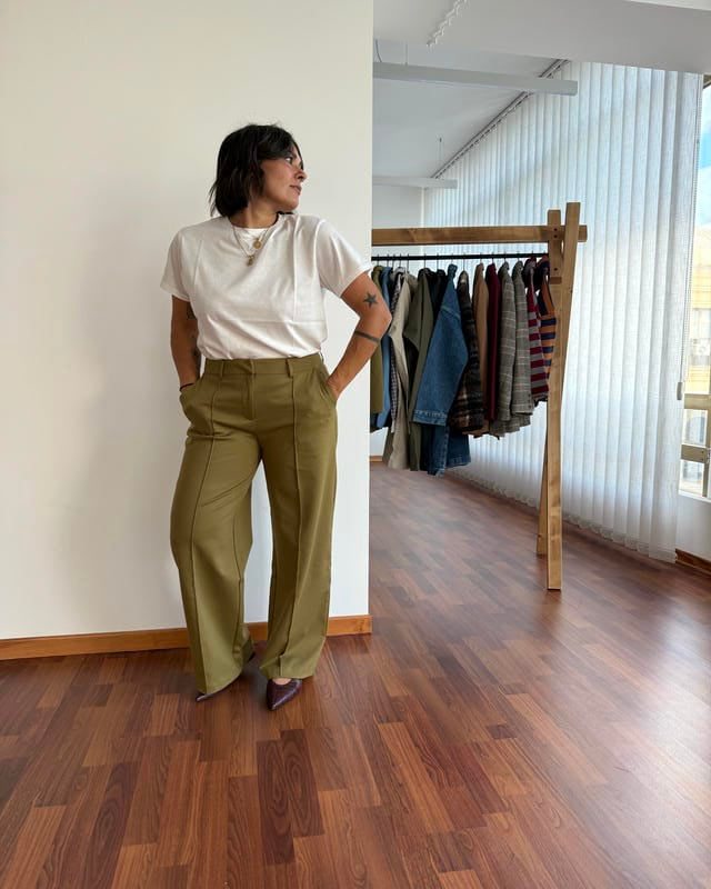 Pantaloni sartoriali in punto milano