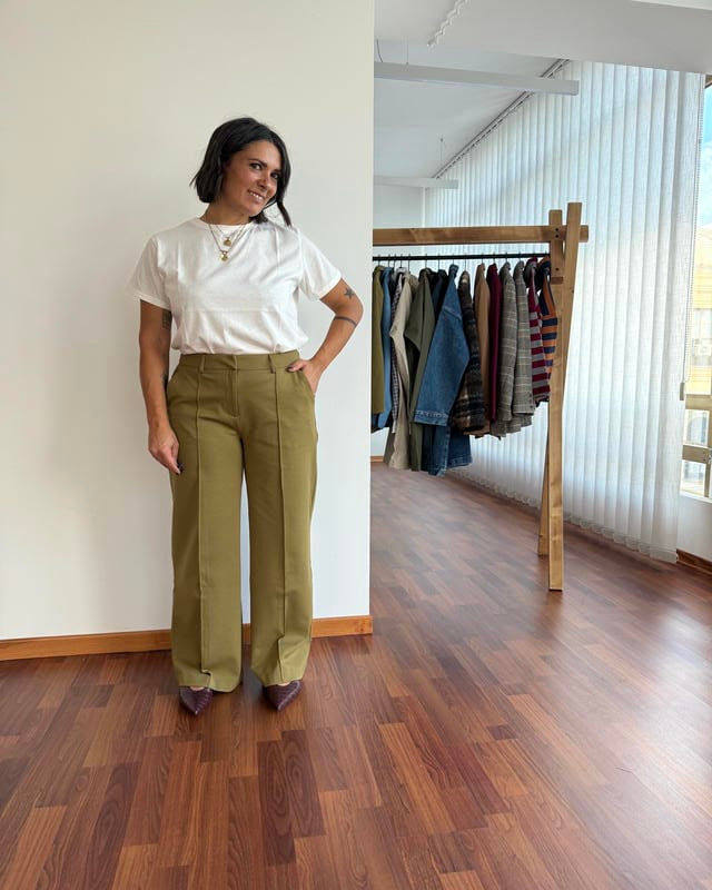 Pantaloni sartoriali in punto milano