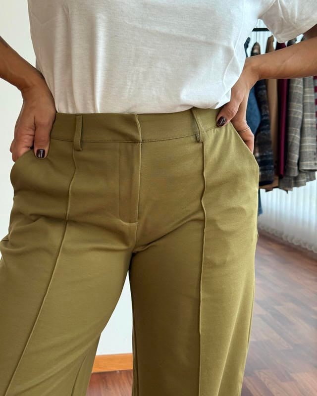 Pantaloni sartoriali in punto milano