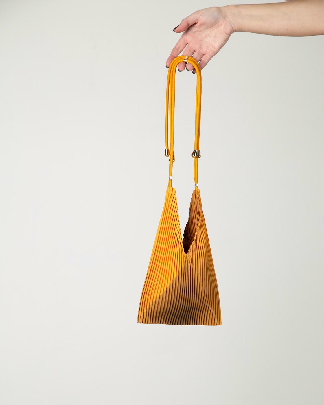 Mini bag in raso plissettato