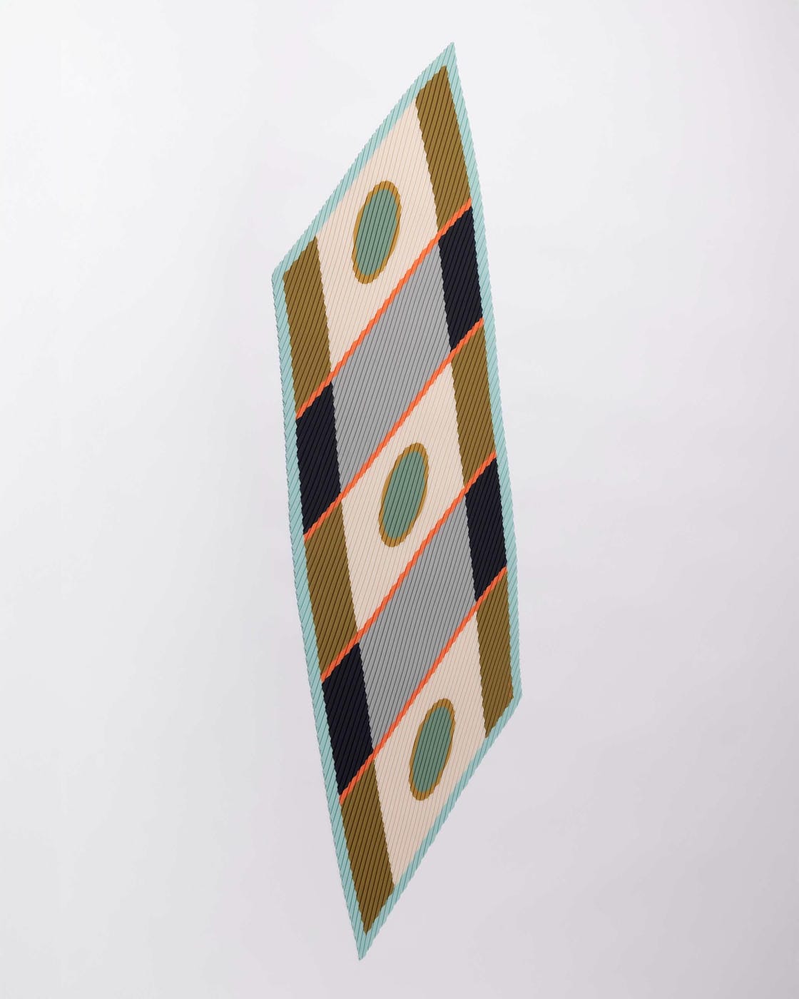 Foulard in raso plissettato