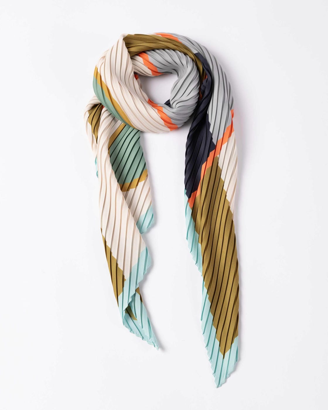 Foulard in raso plissettato