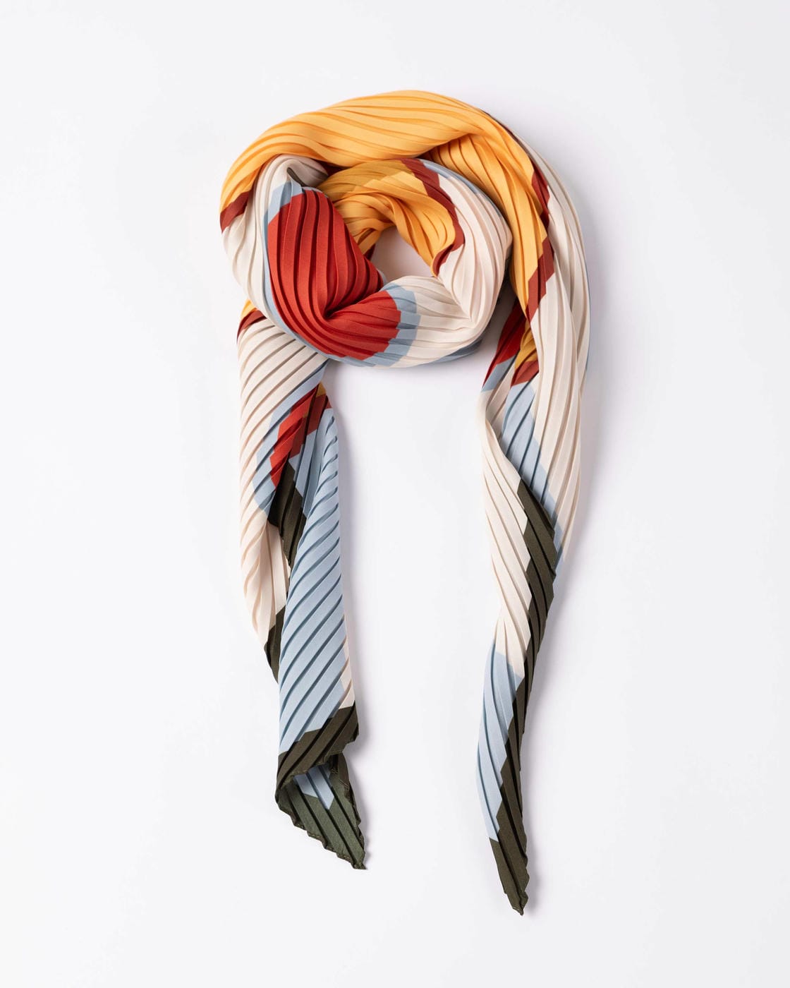 Foulard in raso plissettato
