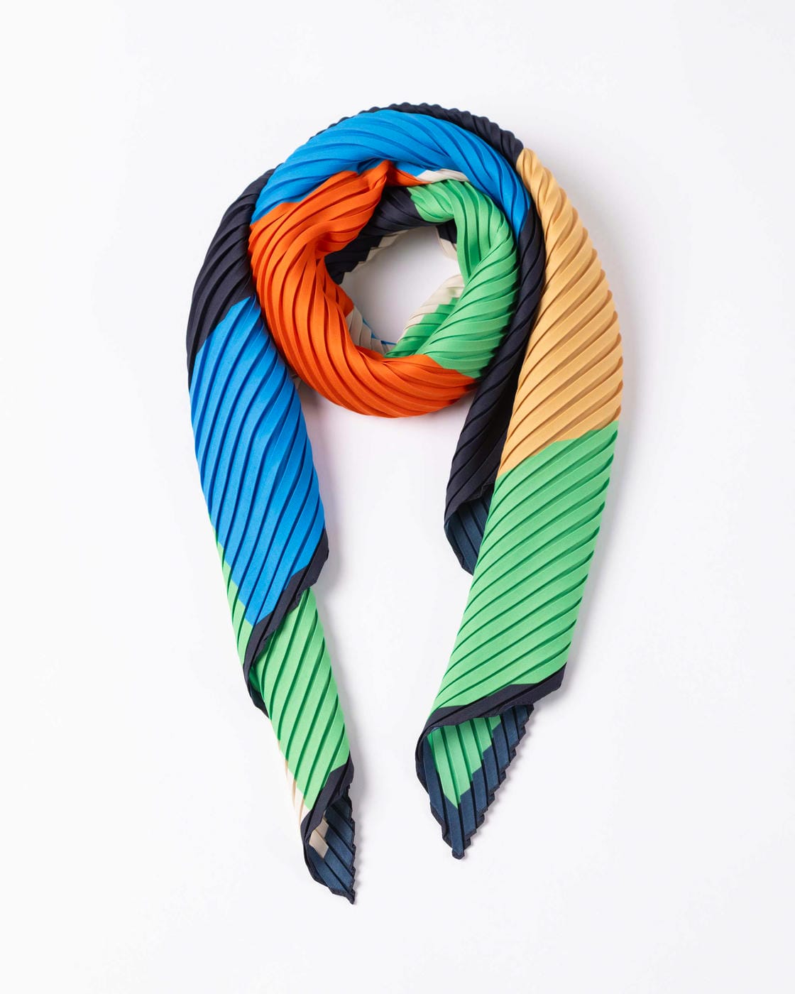 Foulard in raso plissettato