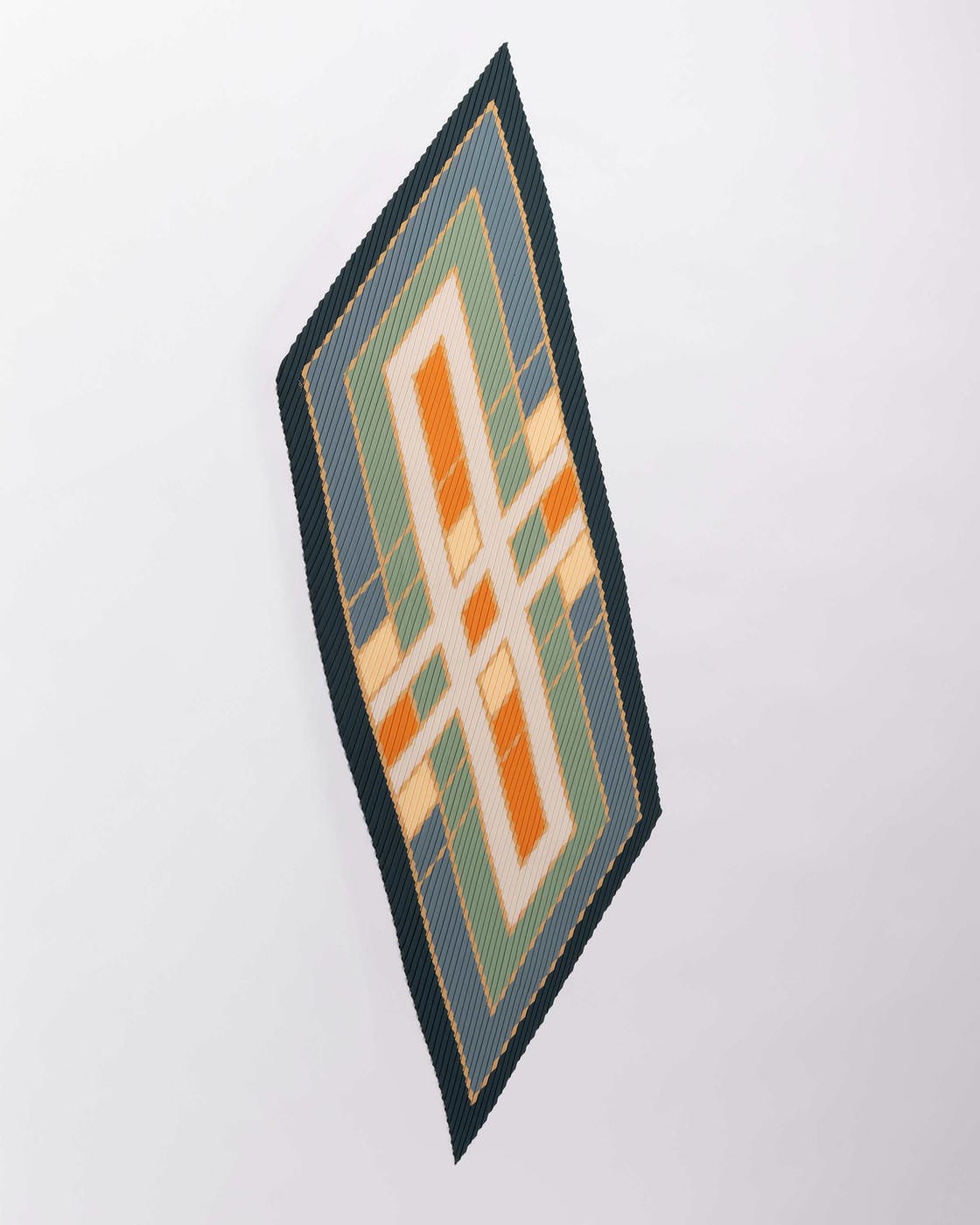 Foulard in raso plissettato