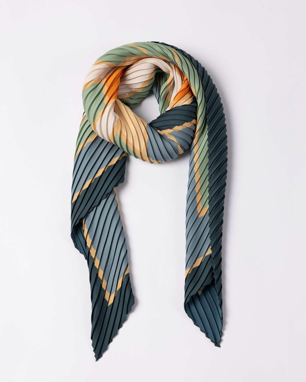 Foulard in raso plissettato