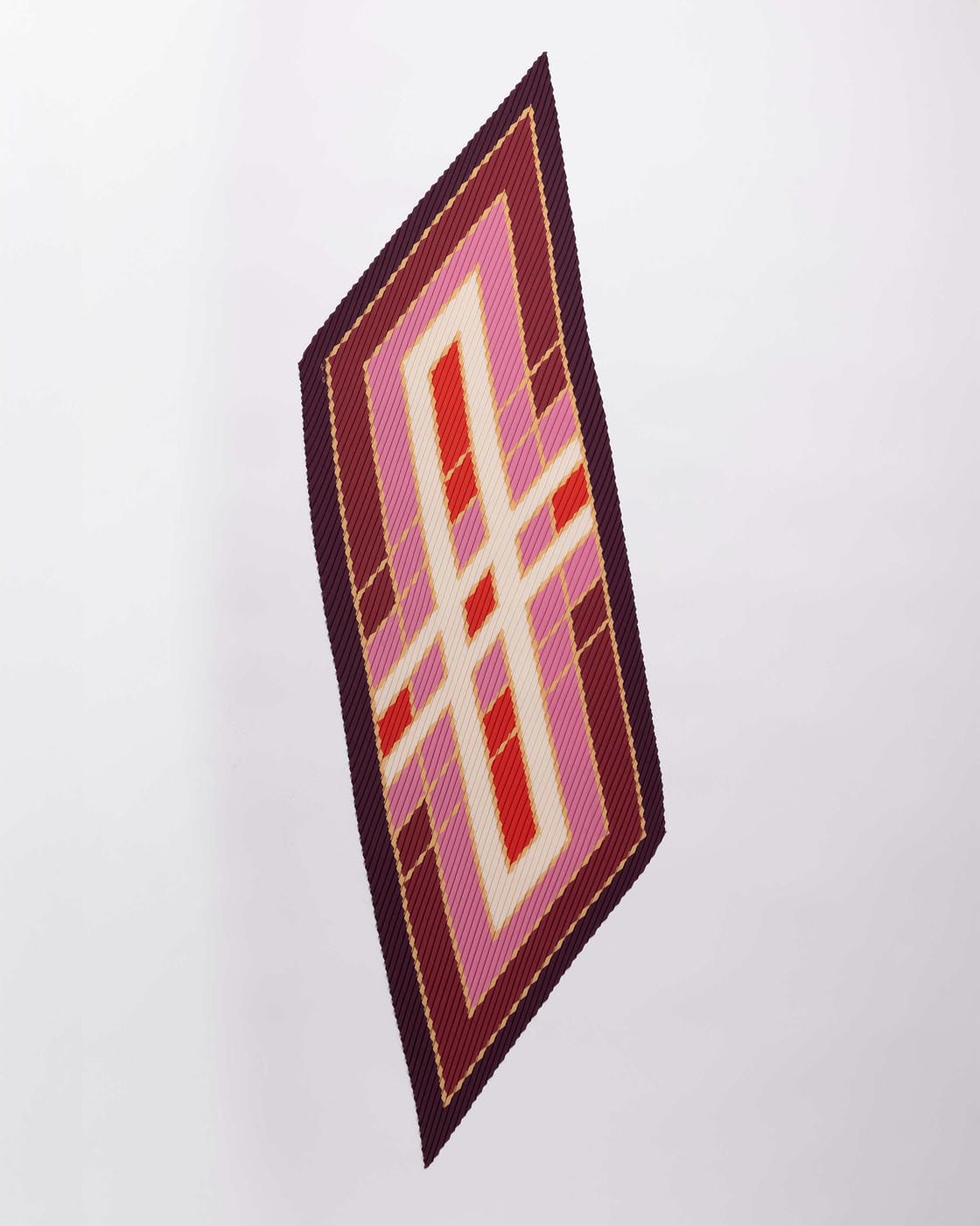 Foulard in raso plissettato