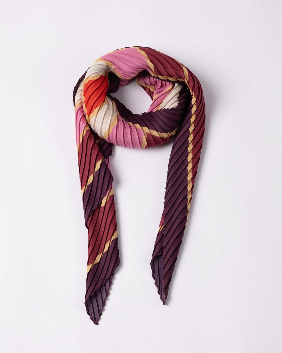 Foulard in raso plissettato