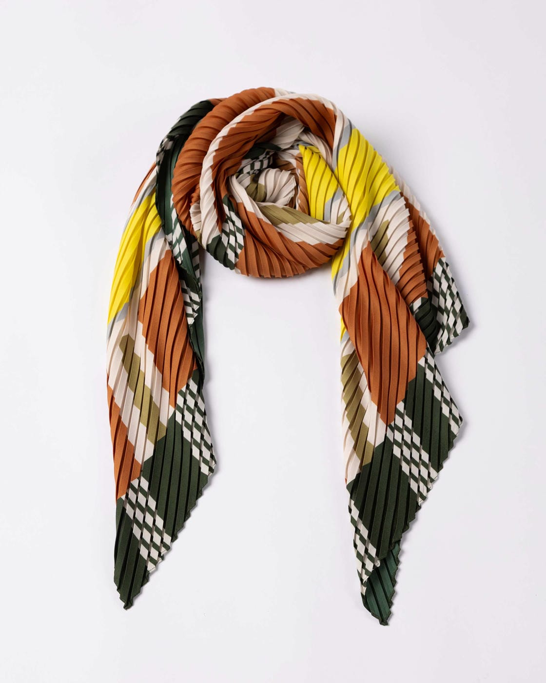 Foulard in raso plissettato