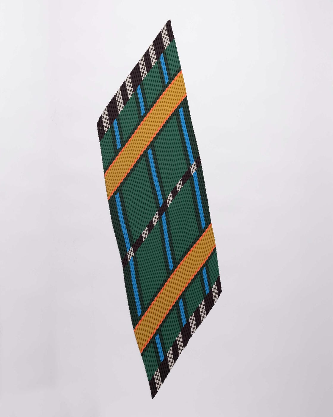 Foulard in raso plissettato