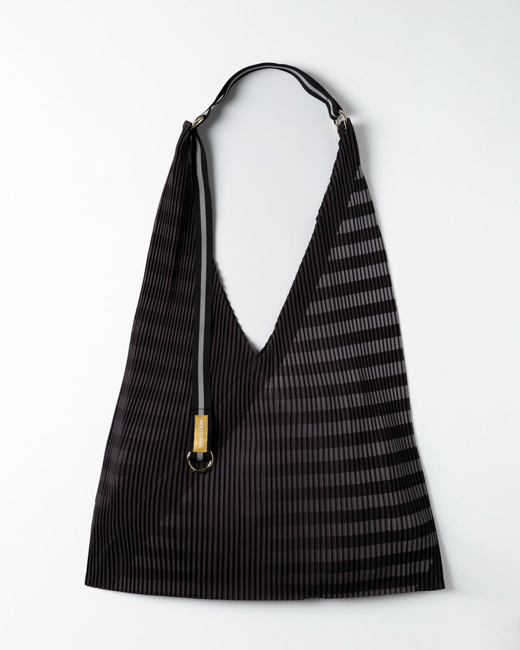 Y bag in raso plissettato