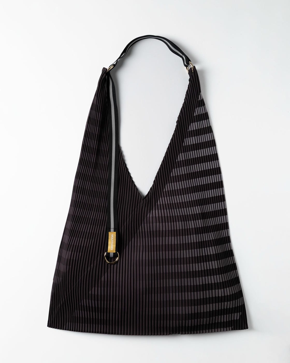 Y bag in raso plissettato