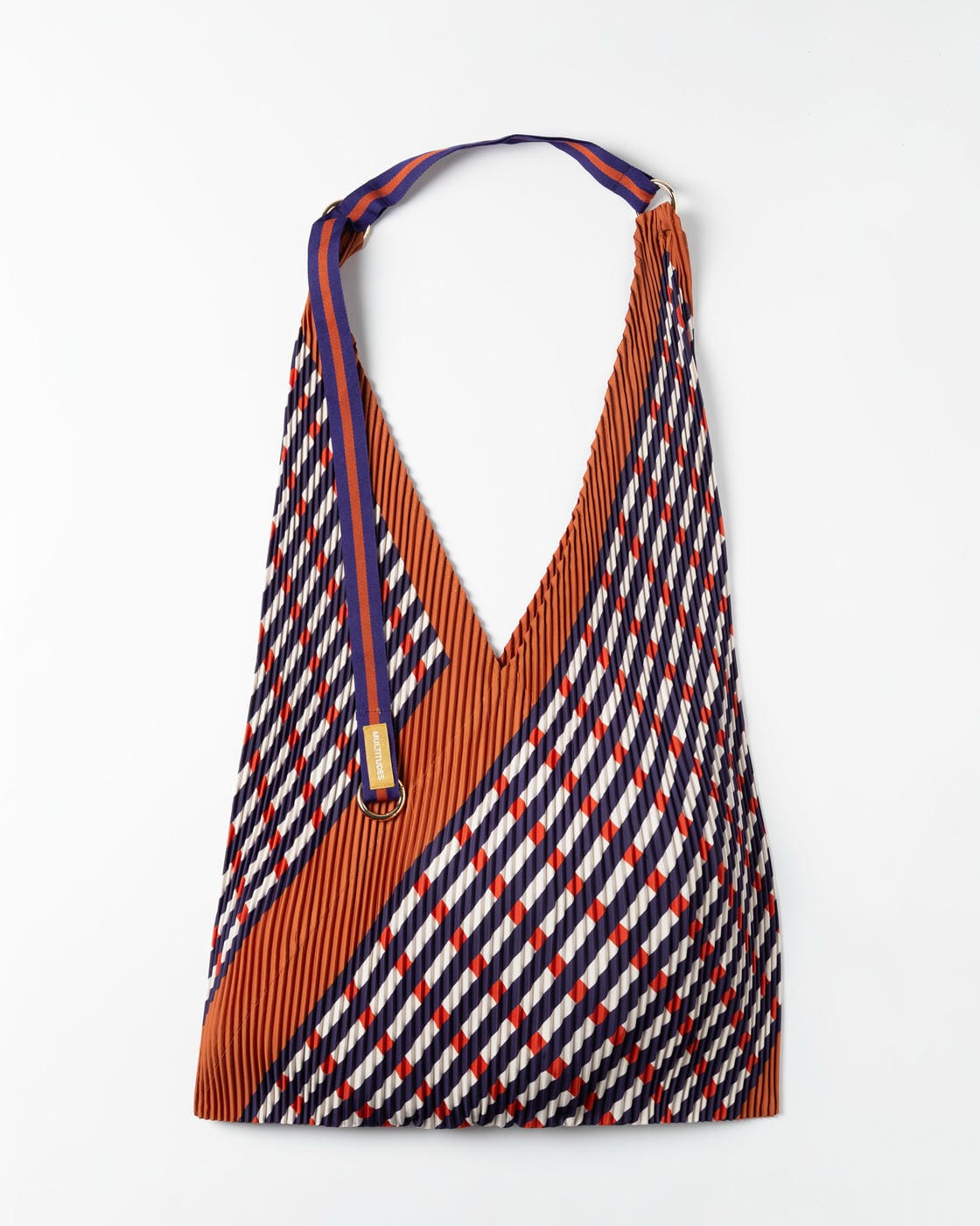 Y bag in raso plissettato