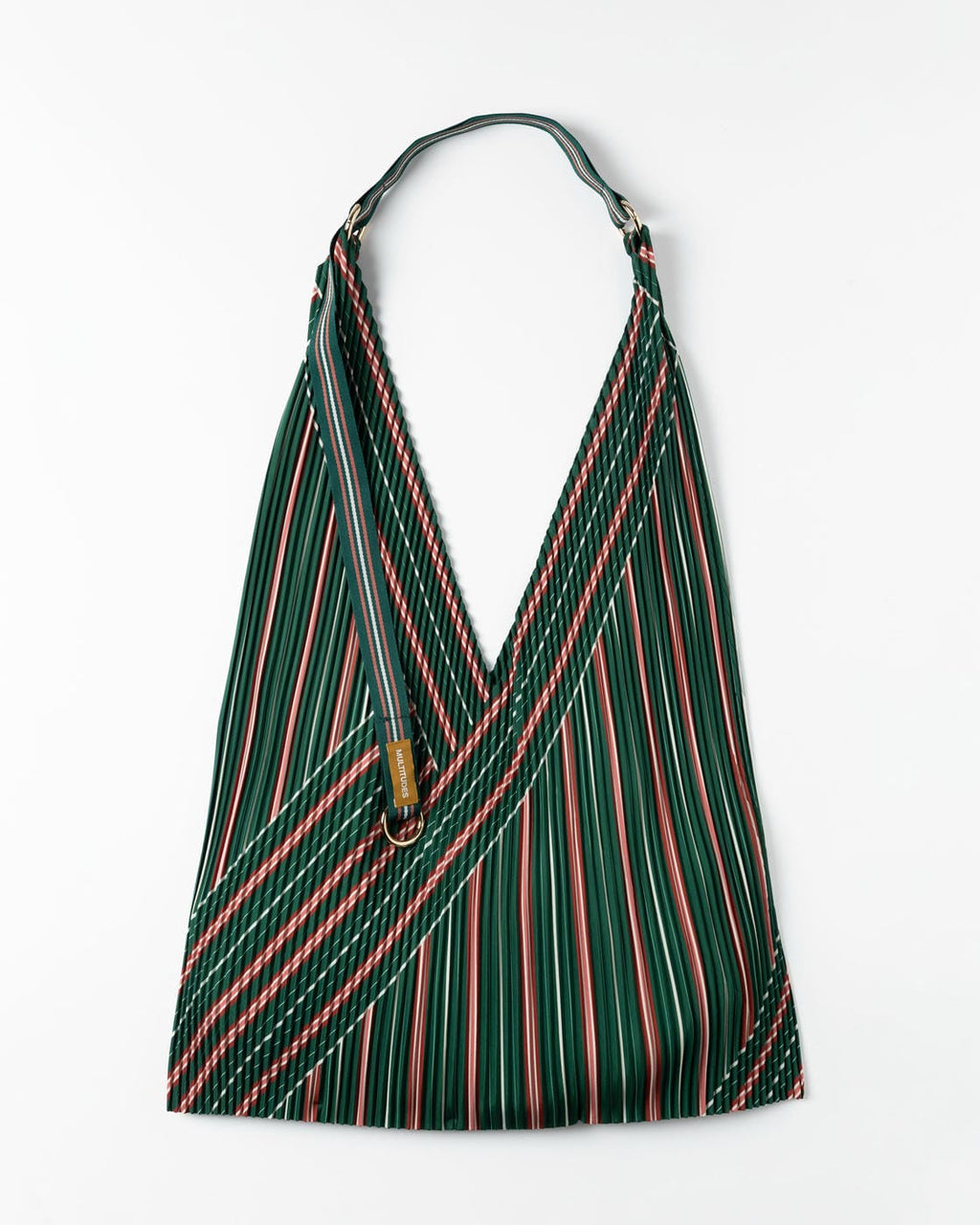 Y bag in raso plissettato