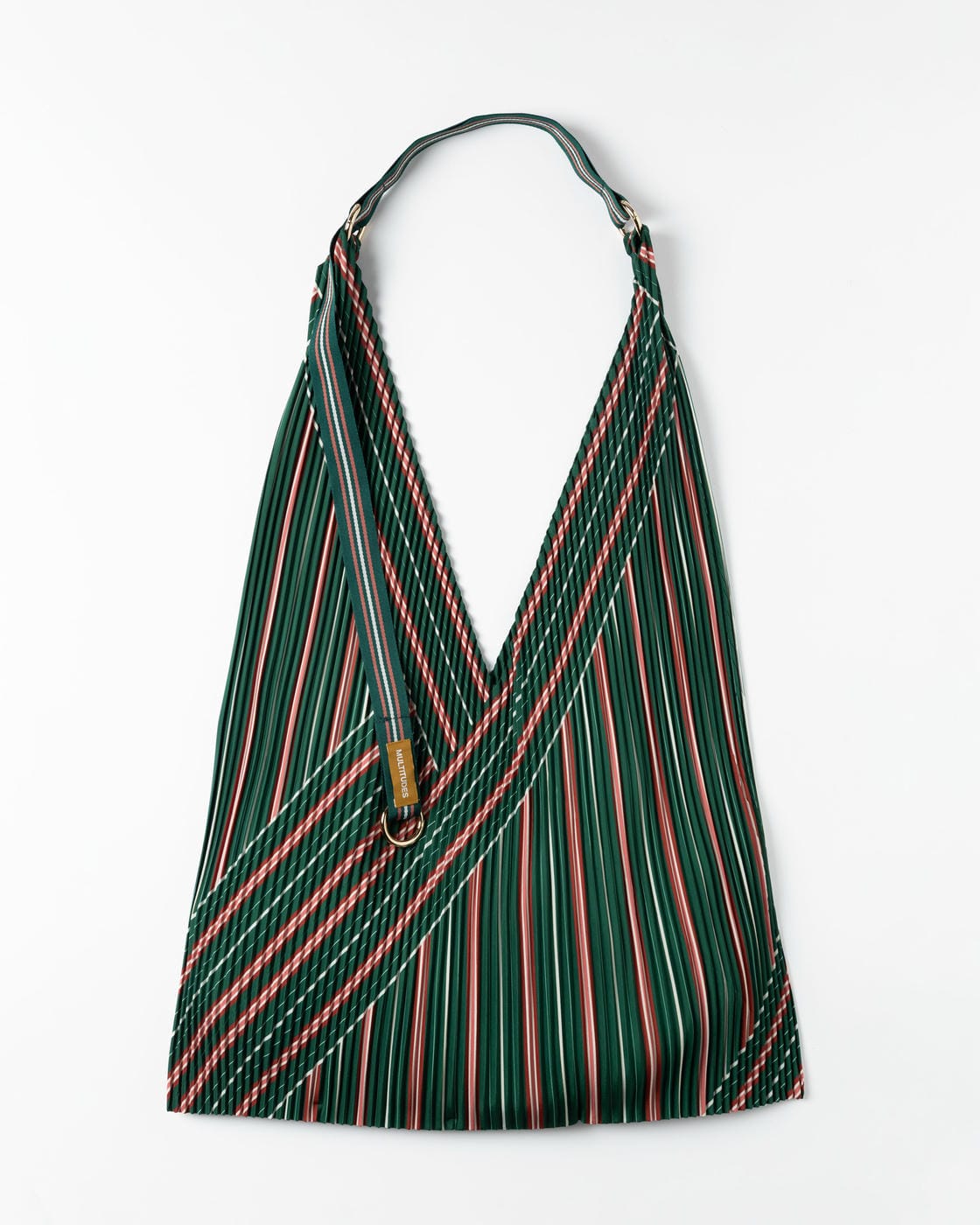 Y bag in raso plissettato