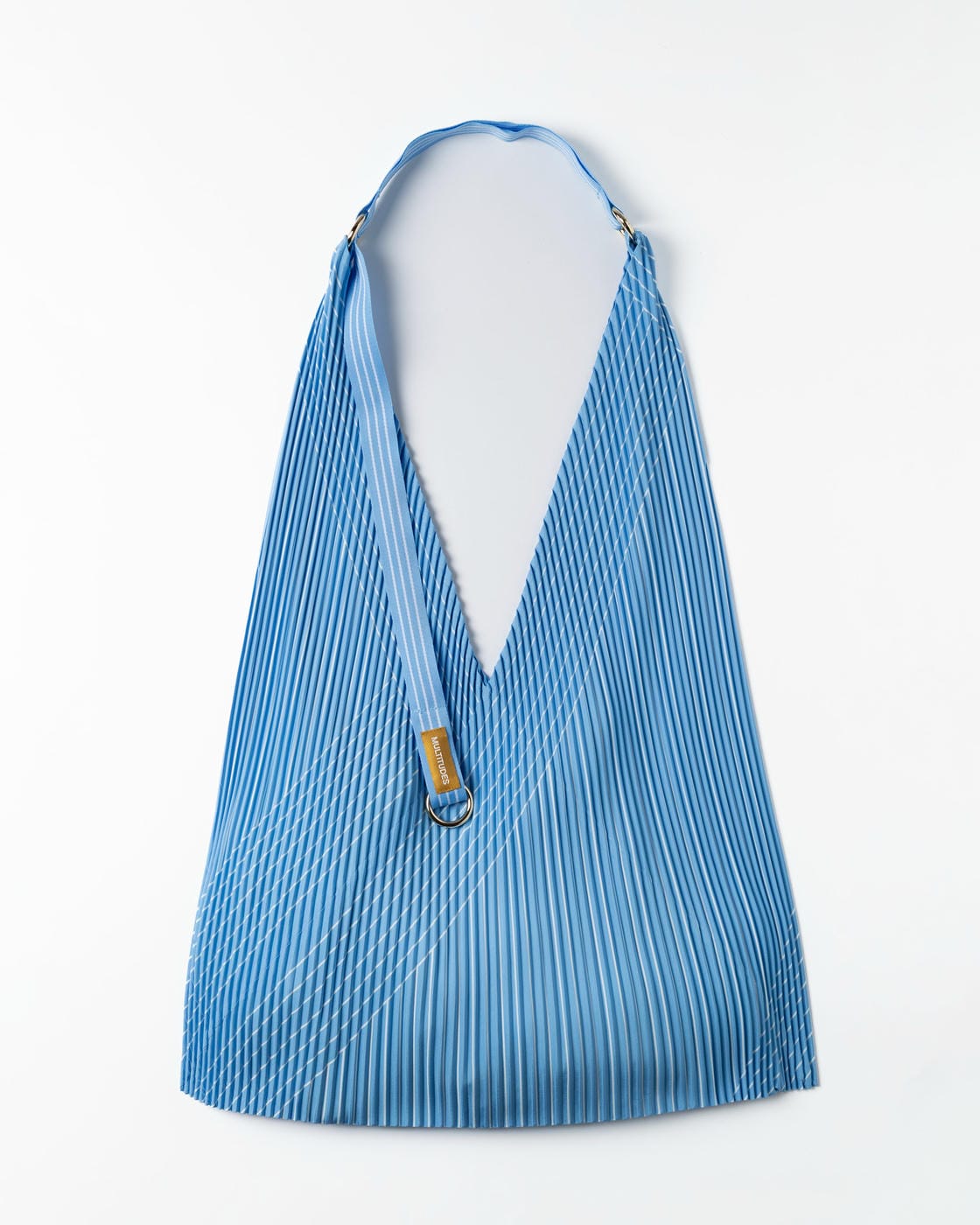 Y bag in raso plissettato