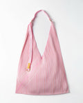 Y bag in raso plissettato