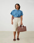 Borsa cestino a righe