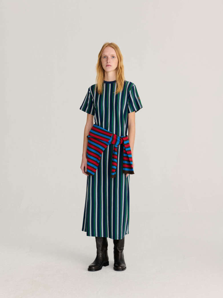 Abito t-shirt a righe