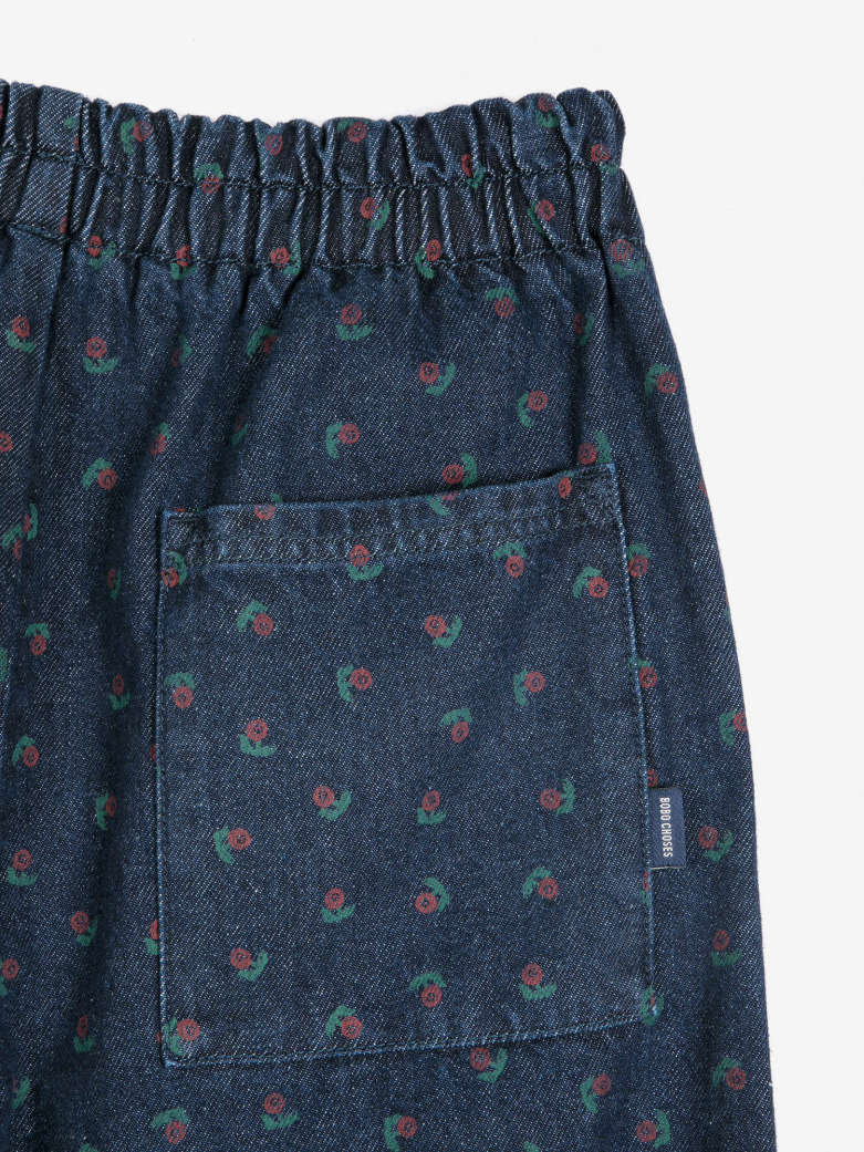 Jeans a uovo con stampa