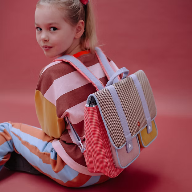 Cartella scuola per bambini color block
