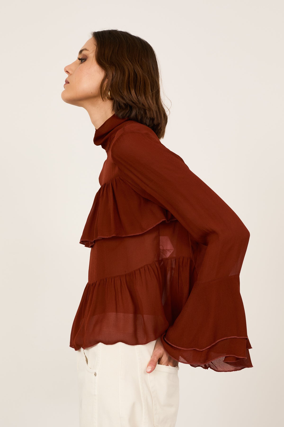 Blusa con rouches