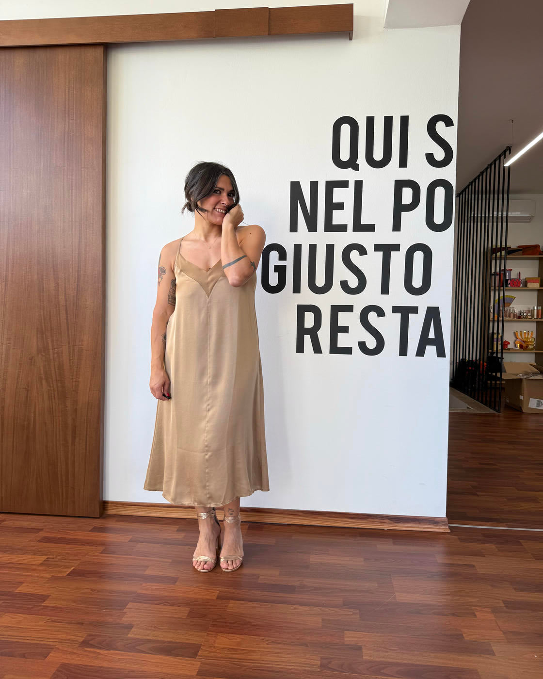 Abito sottoveste in viscosa