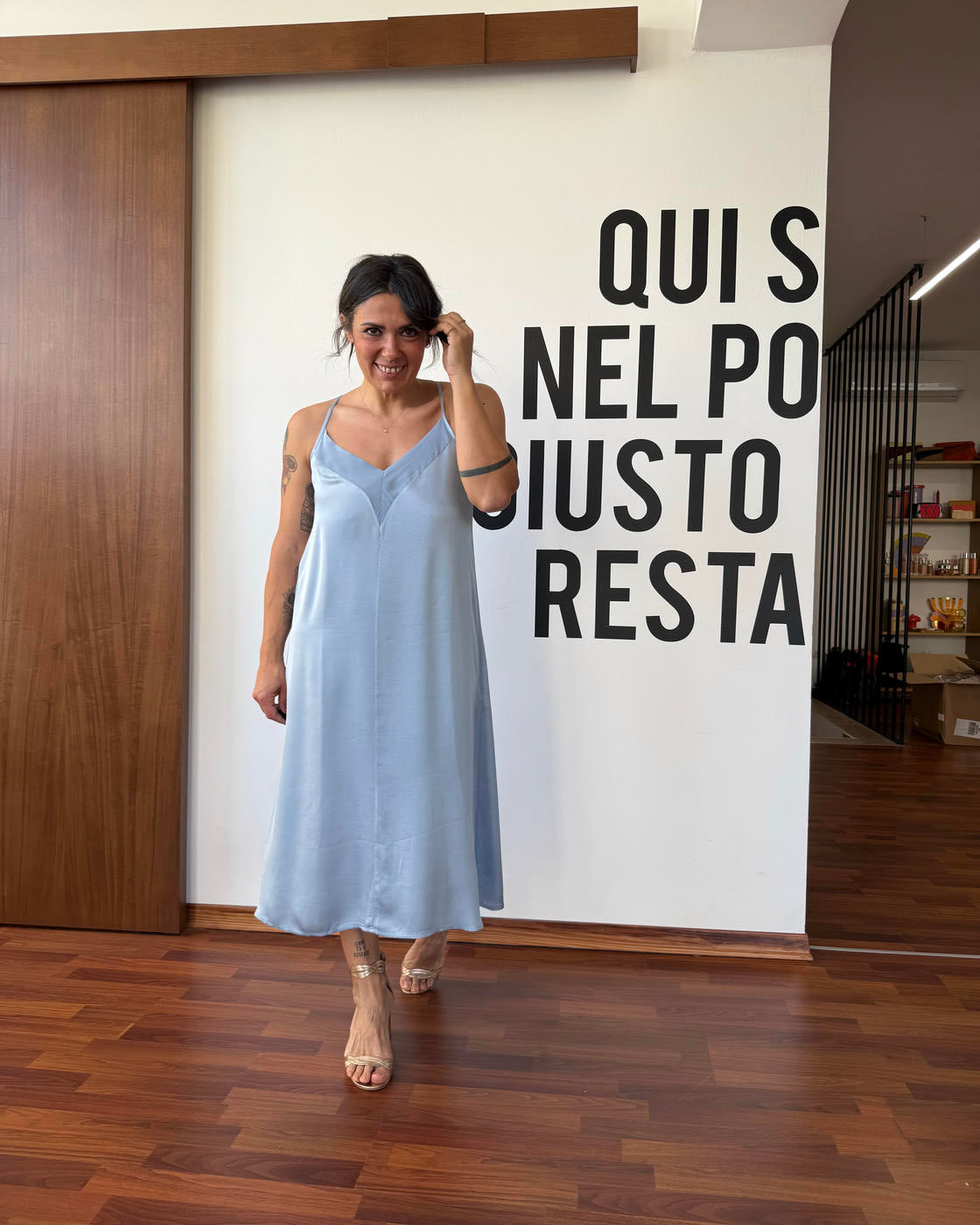 Abito sottoveste in viscosa